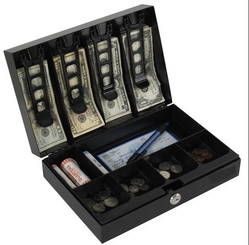 Deluxe Cash Safe con bandeja de dinero