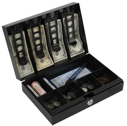 Deluxe Cash Safe con bandeja de dinero