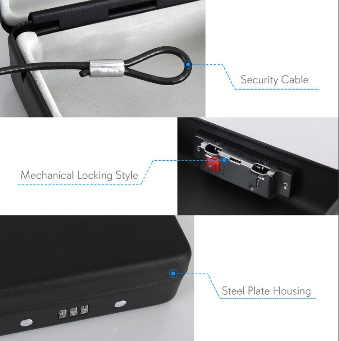 Safe de pistola con bloqueo combinado