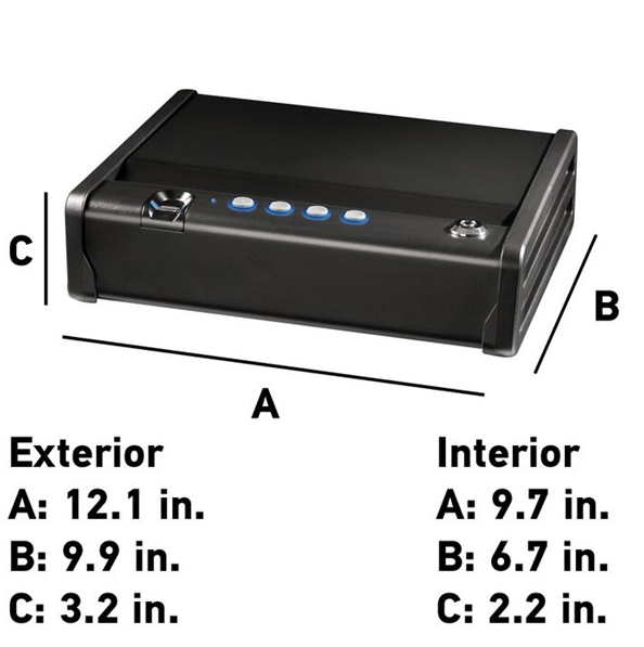 Safe de una pistola con bloqueo biométrico