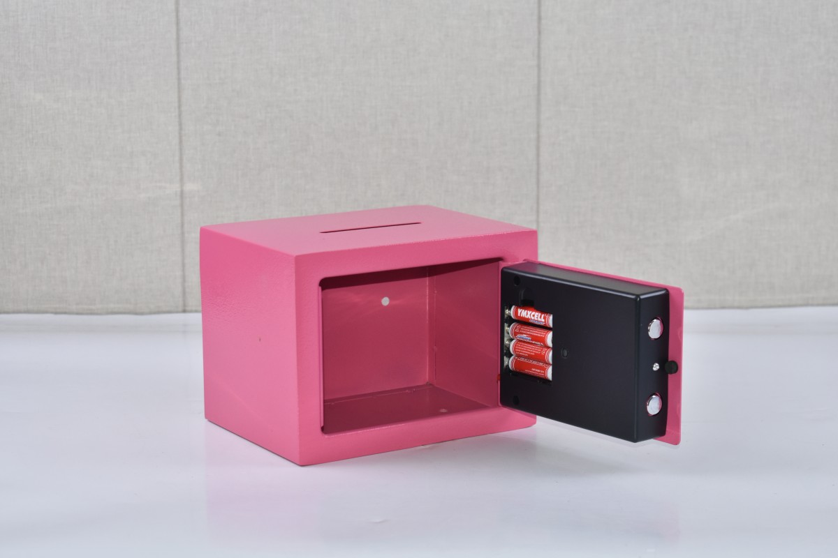 17e Cartoon Hogar de contraseña pequeña Safe, todos los acero nuevo en la oficina antirrobo, panel de dibujos animados